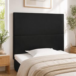 Comfortable Black Faux Leather Headboard for Relaxation