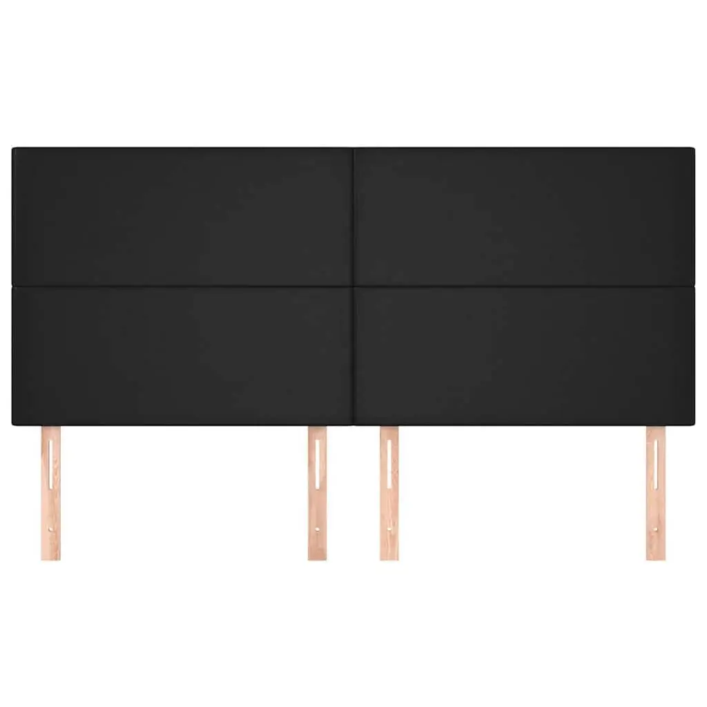 Headboard Faux Leather Black 160x5x118128 cm Bedroom Furniture