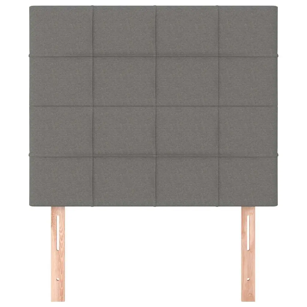 Headboard Dark Grey Fabric Bedroom Furniture Adjustable Height Wooden Legs