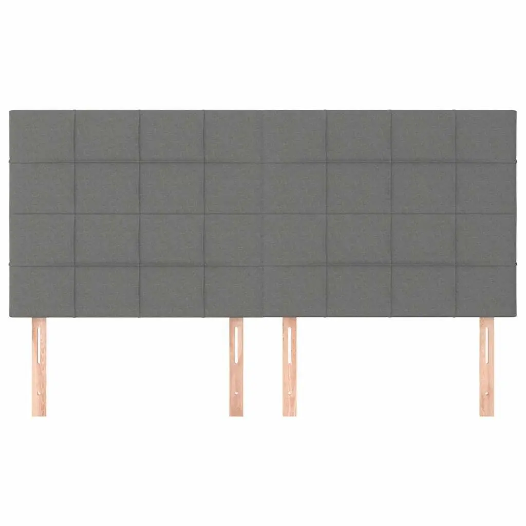 Fabric Headboard Grey Upholstered Bed Head with Wooden Legs Adjustable Height
