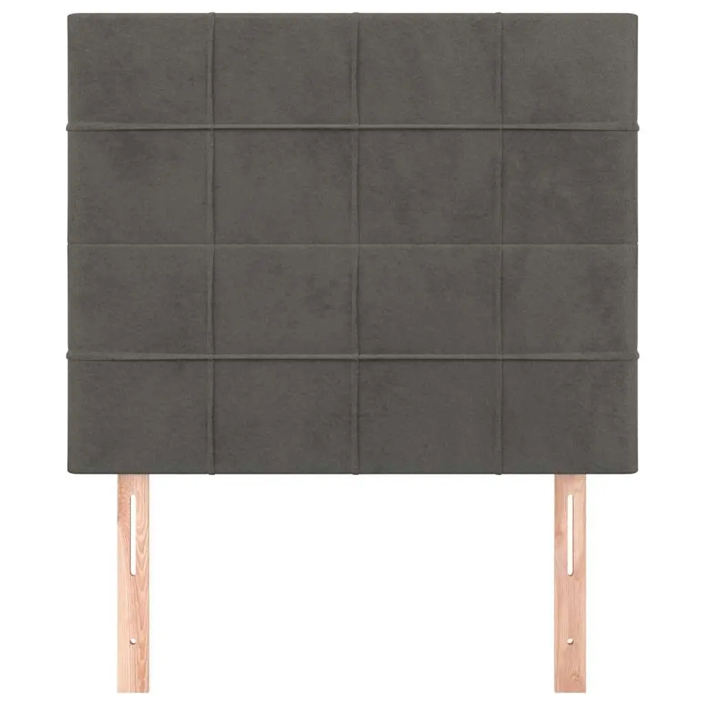 Velvet Headboard Adjustable Height Dark Grey Bedroom Furniture