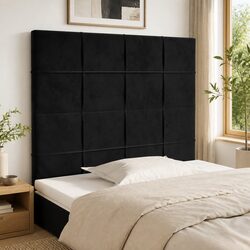 Reliable Black Velvet Headboard with Solid Build