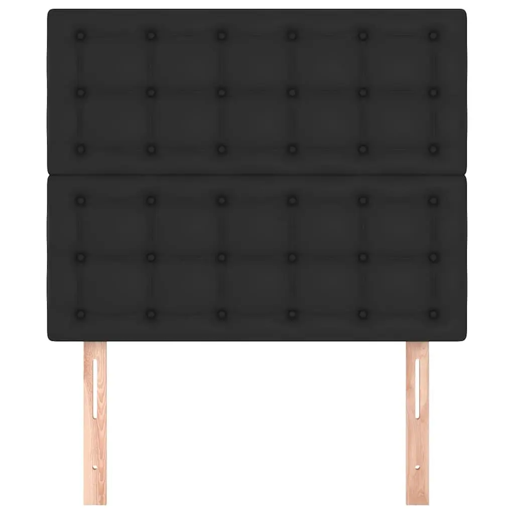 Faux Leather Headboard Adjustable Height 80cm Black Bedroom Furniture Wooden