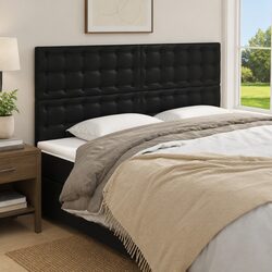 Reliable Black Faux Leather Headboard for Any Space