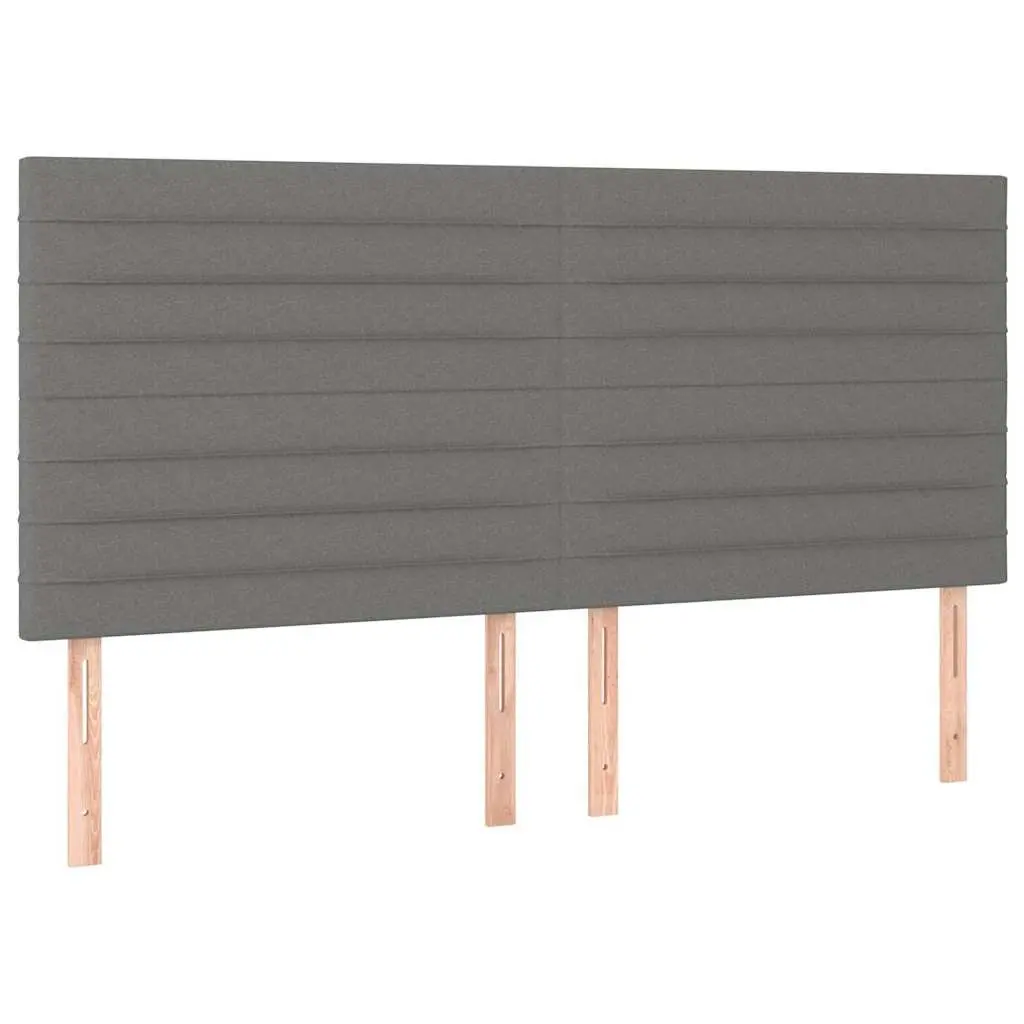 Headboard Dark Grey Fabric Bedroom Bed Frame Support Back Rest 160x5x118128 cm