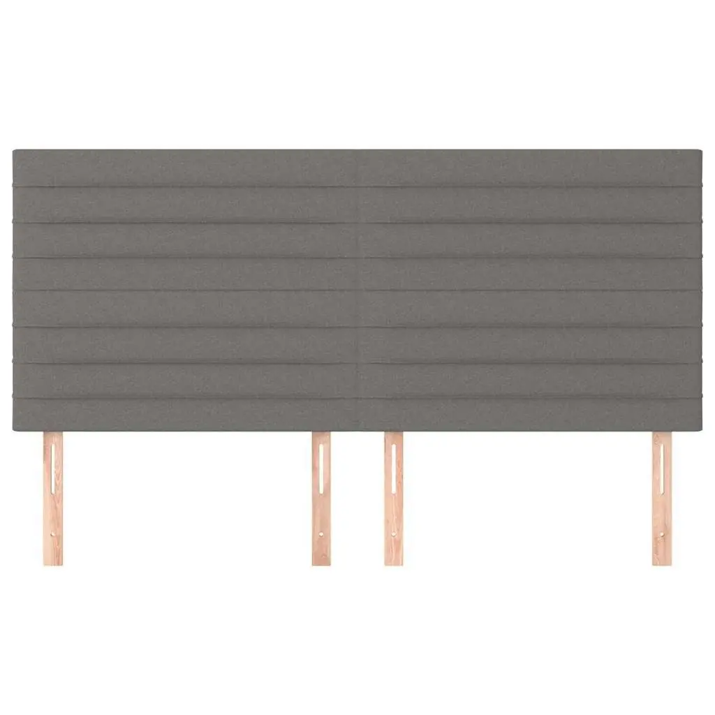 Headboard Dark Grey Fabric Bedroom Bed Frame Support Back Rest 160x5x118128 cm