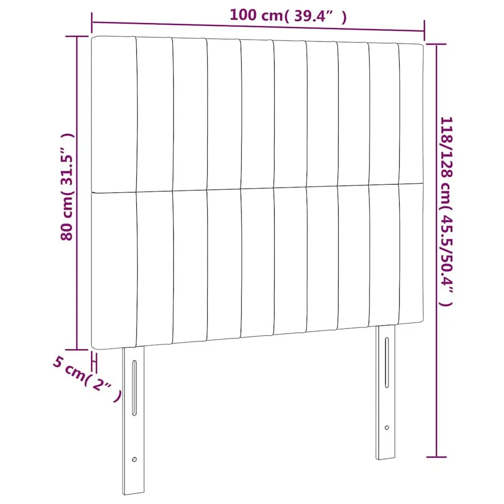 Fabric Headboard Adjustable Height Bed Back Support Dark Grey