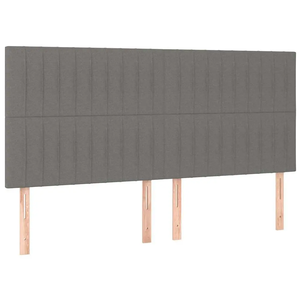 Headboard Dark Grey Fabric Bed Back Support 160x5x118128 cm