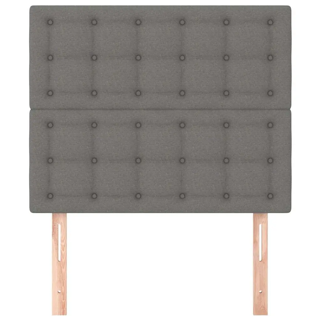 Headboard Dark Grey 100x5x118/128 cm Fabric Bedroom Bed Head Support Back Rest