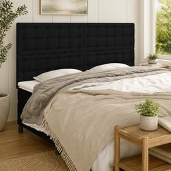 Reliable Black Fabric Headboard for Your Bedroom