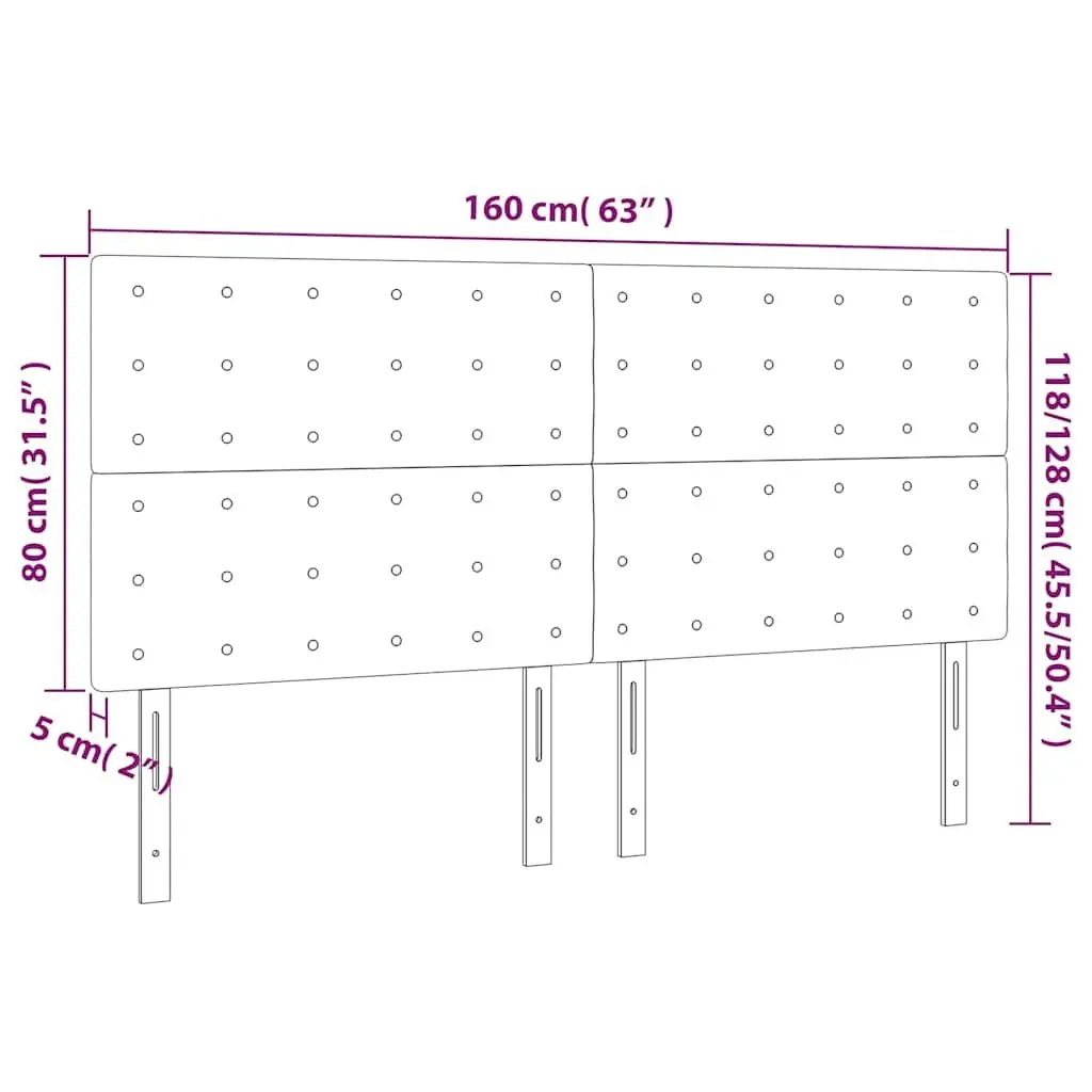 Adjustable Height Headboard Velvet Upholstery 160cm Dark Grey Wooden Legs Bedroom Furniture