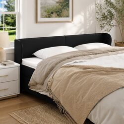 Comfortable Black Faux Leather Headboard with Great Value