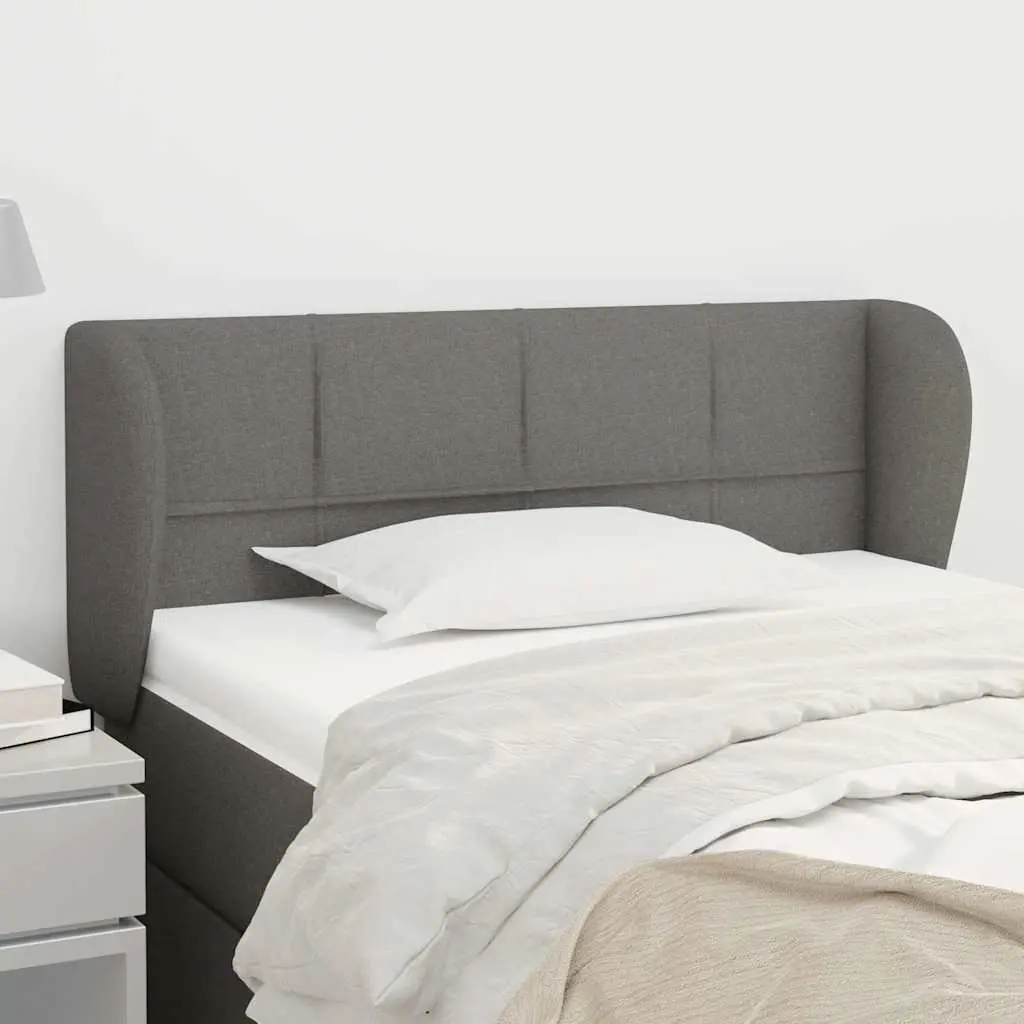 Grey Fabric Headboard Adjustable Height Wooden Legs Bedroom Furniture with Ears