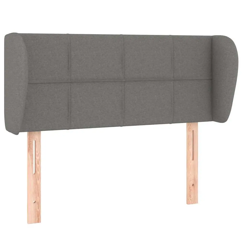 Grey Fabric Headboard Adjustable Height Wooden Legs Bedroom Furniture with Ears