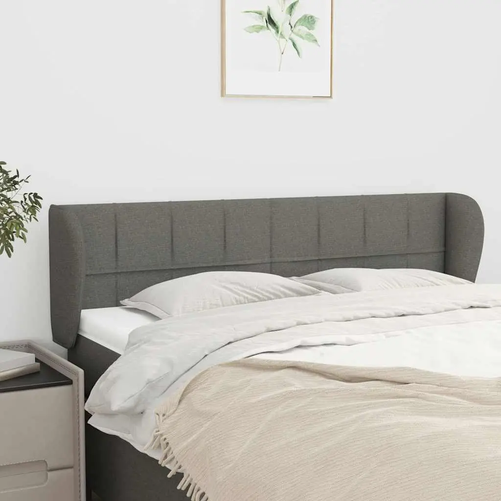 Headboard with Ears 147 cm Grey Fabric Bed Head Bedroom Furniture Adjustable