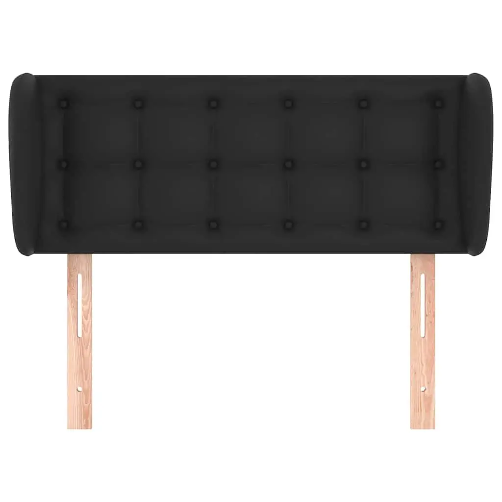 Faux Leather Headboard with Ears Black 103cm Bed Head Rest Bedroom Furniture