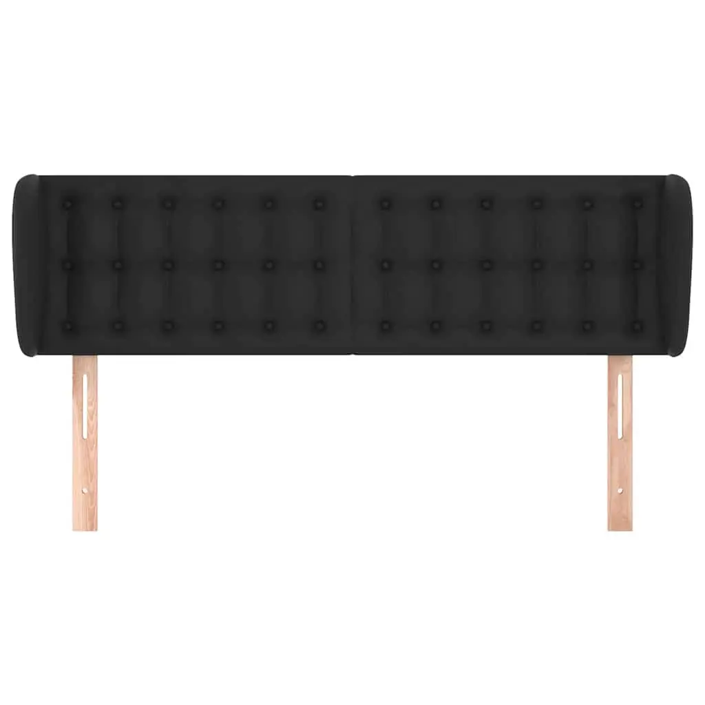 Faux Leather Headboard with Ears Black 147cm Bedroom Furniture