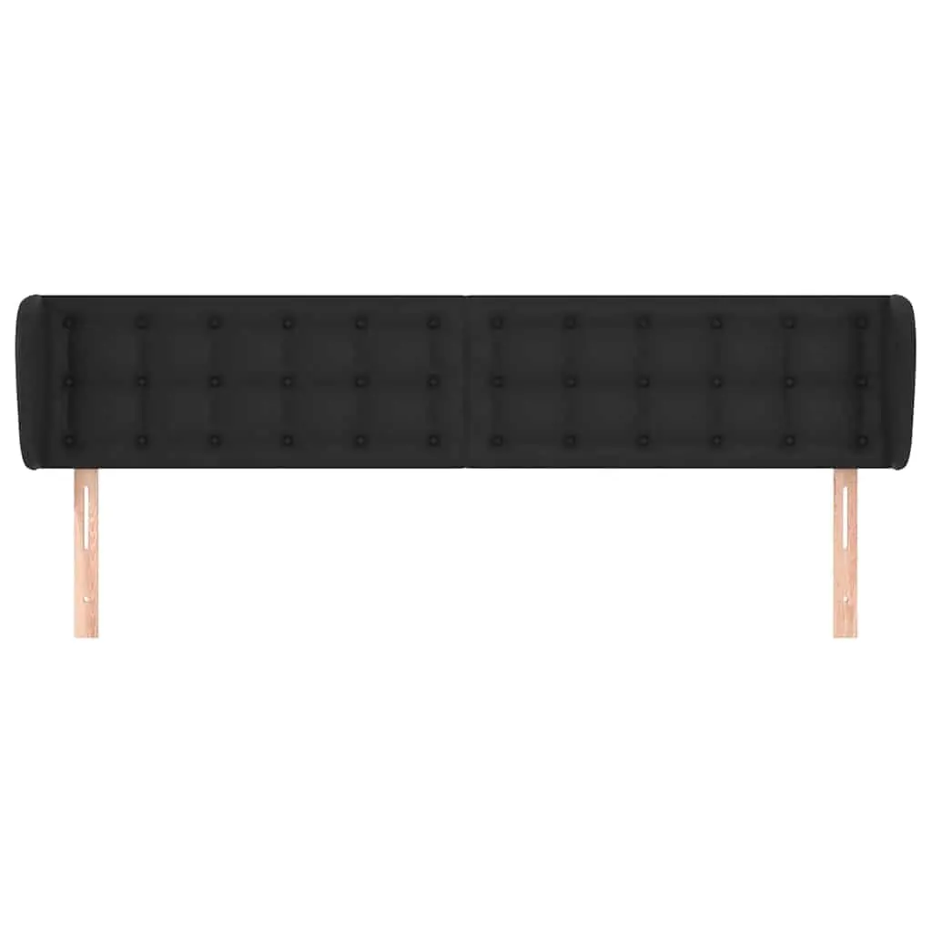Headboard Black Faux Leather 203 cm Bed Bedroom Furniture