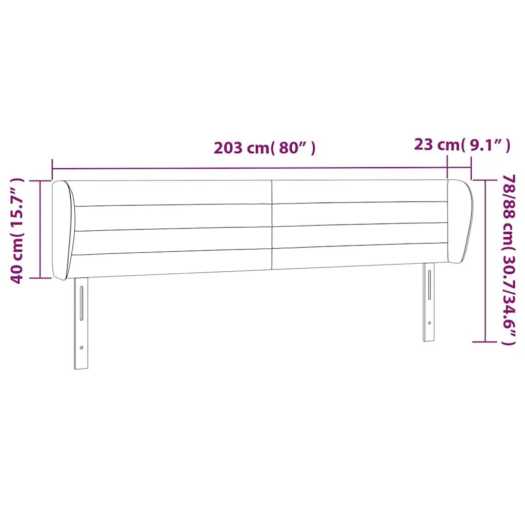 Grey Headboard with Ears for Bedroom Use