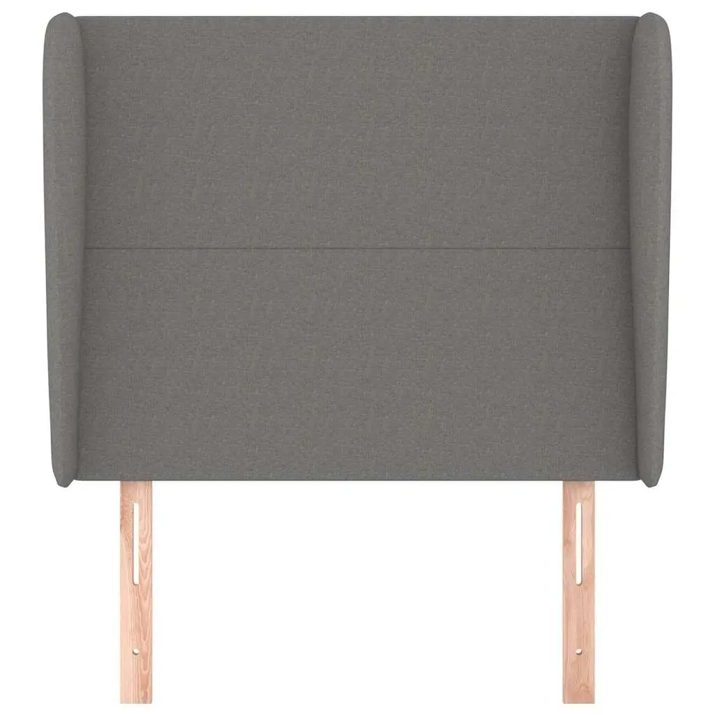 Headboard with Ears Dark Grey 83cm Bedroom Furniture Fabric Upholstered