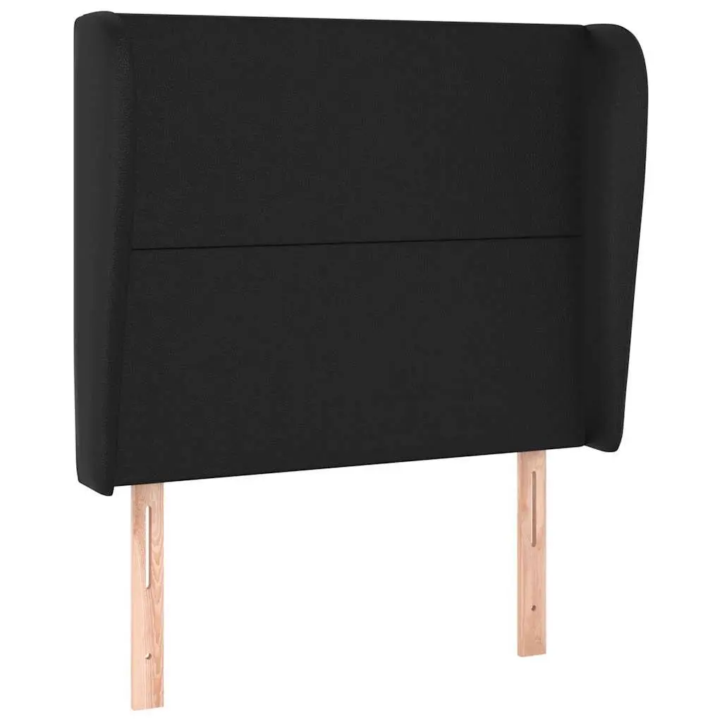 Faux Leather Headboard with Ears Black 83 cm Bed Head Support