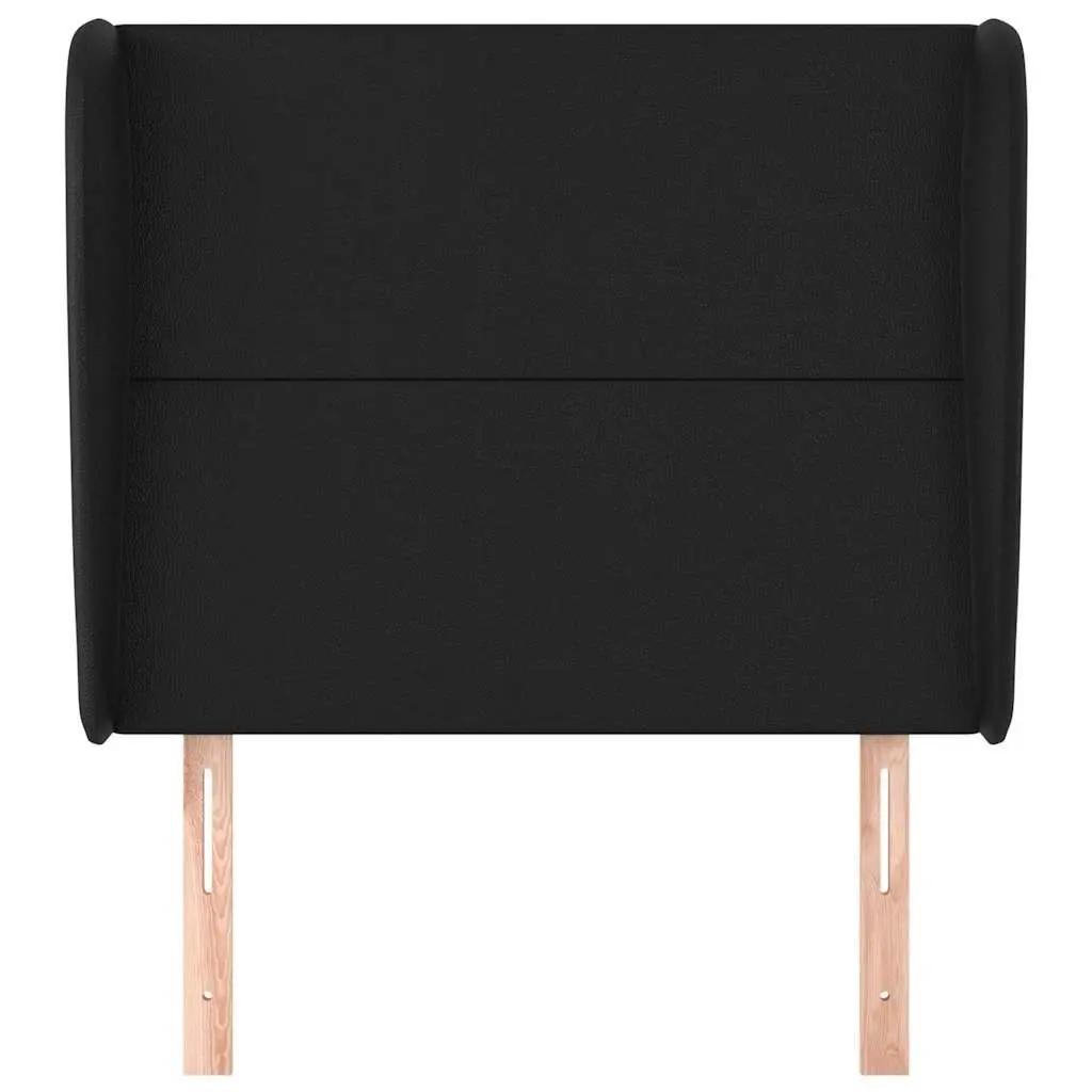 Faux Leather Headboard with Ears Black 83 cm Bed Head Support