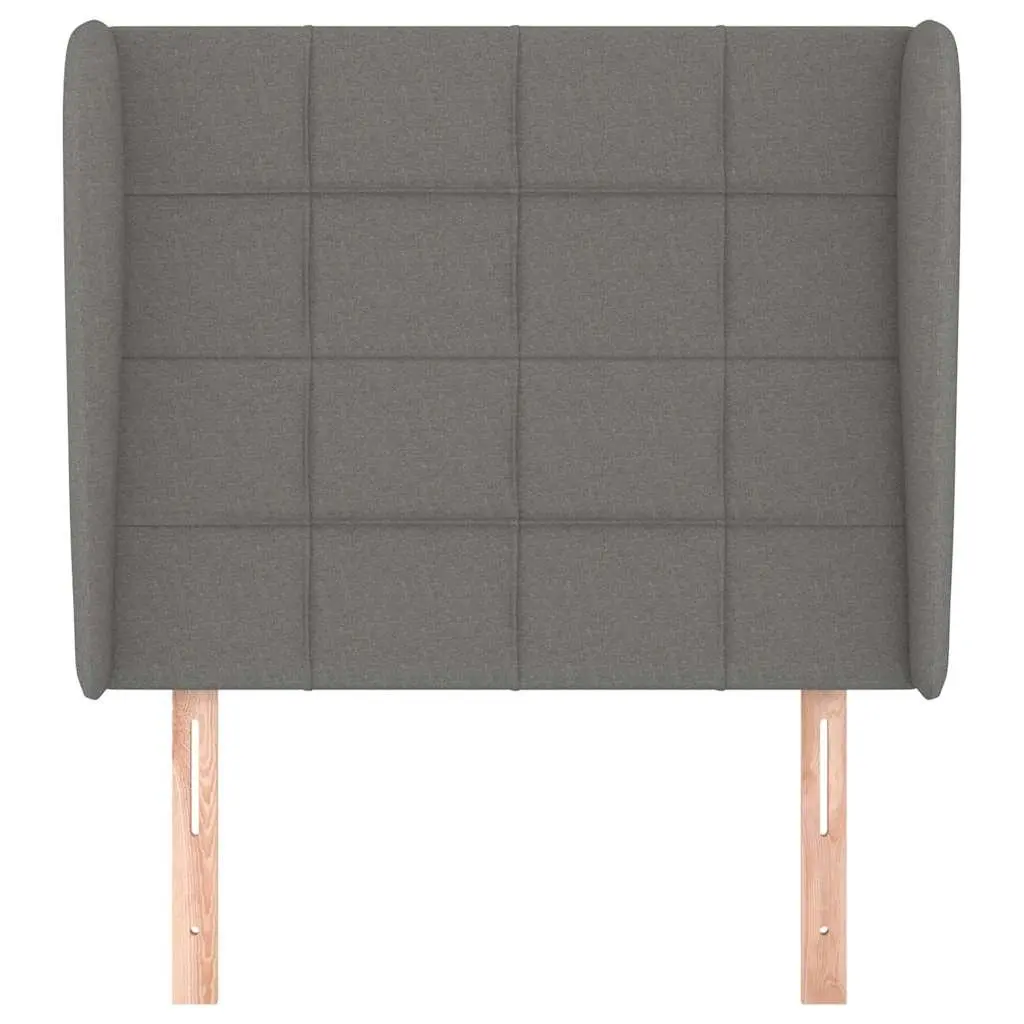 Headboard with Ears Adjustable Height 83cm Grey Fabric Bedroom Furniture