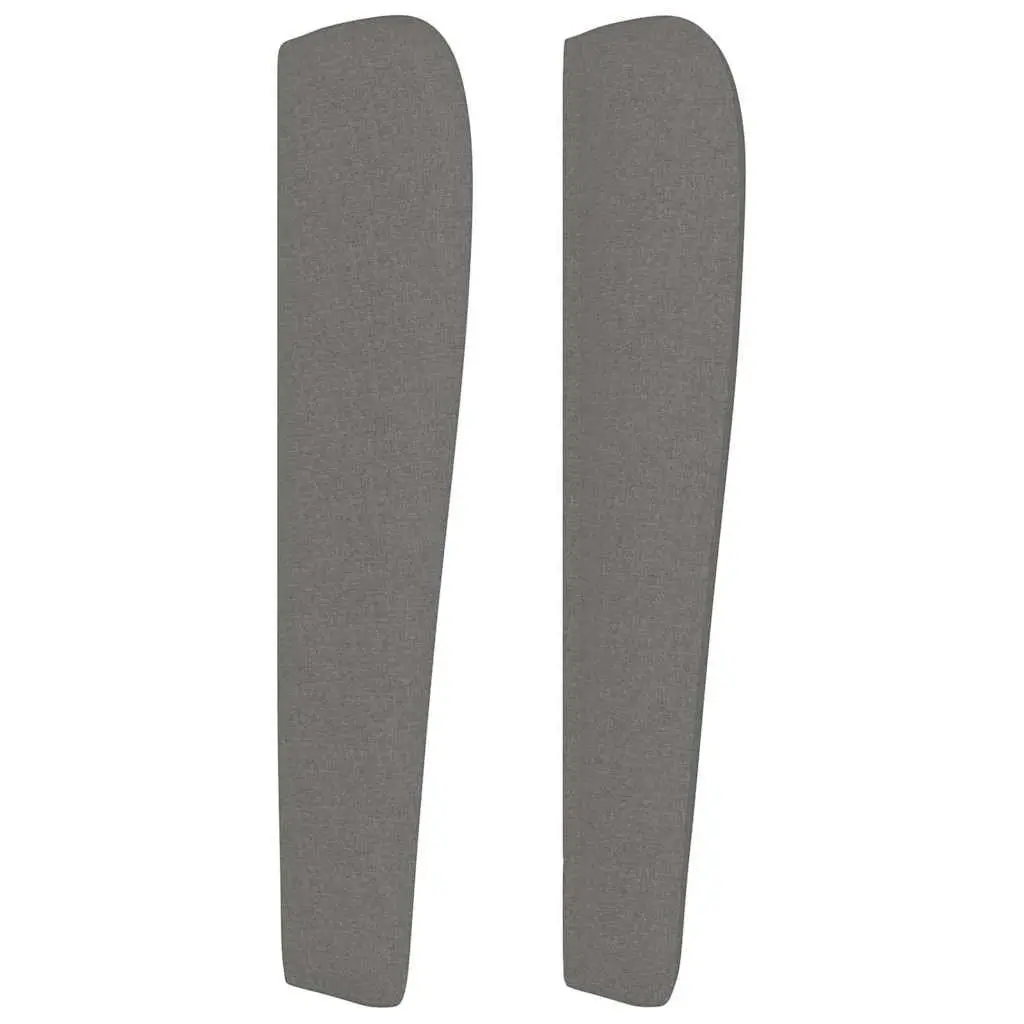 Headboard with Ears Dark Grey 147cm Fabric Bed Head Support Back Rest