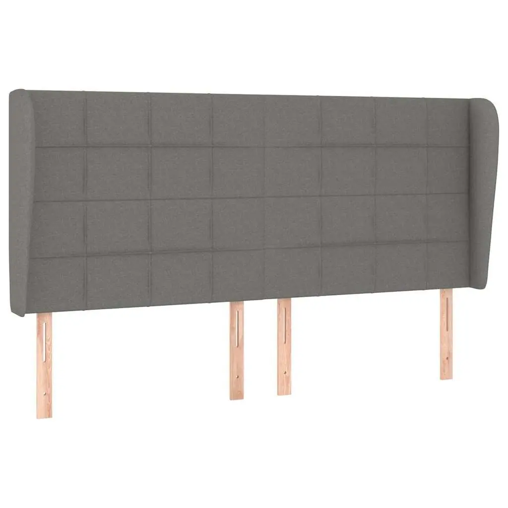 Headboard Adjustable Height Grey Fabric 203cm Bedroom Furniture