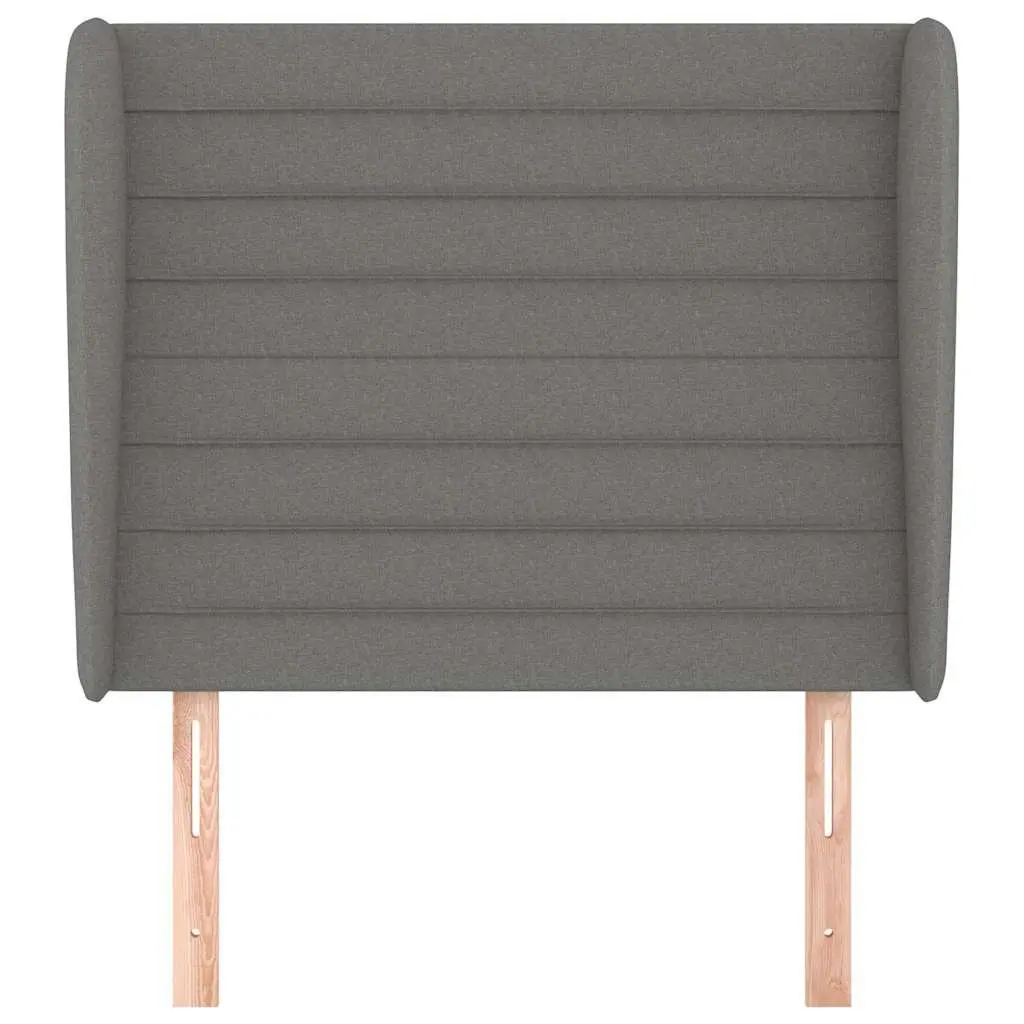 Fabric Headboard with Ears Grey 103cm Bedroom Support Adjustable Height