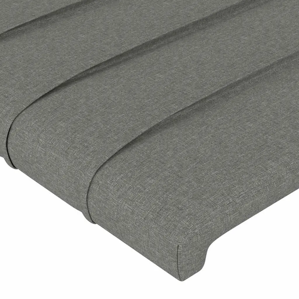 Fabric Headboard with Ears Grey 103cm Bedroom Support Adjustable Height