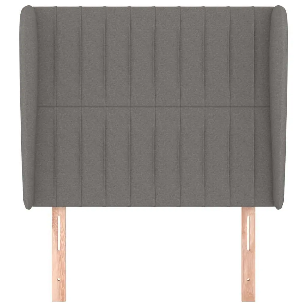 Adjustable Height Bedroom Bed Head 83 cm Grey Fabric Headboard with Ears