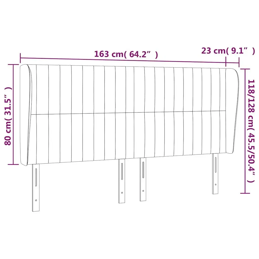 Dark Grey Fabric Headboard