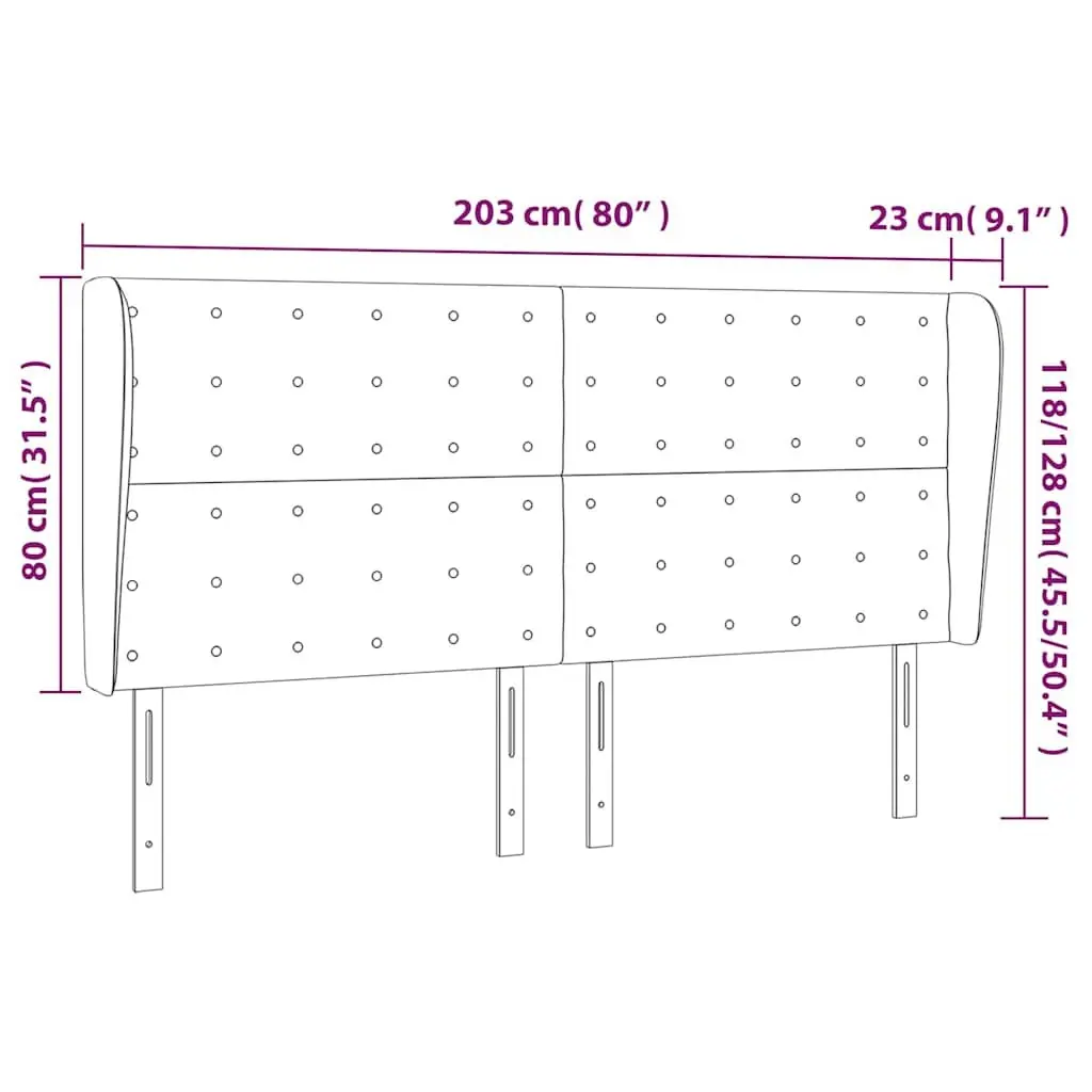 Grey Headboard with Ears for Comfort and Style
