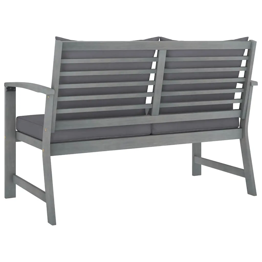 Garden Lounge Set Outdoor Furniture 4 Piece Acacia Wood Grey