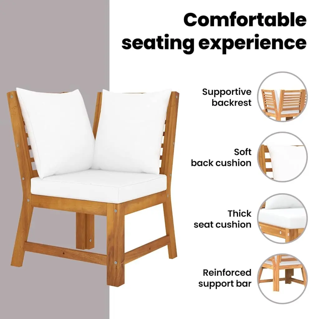 Outdoor Sectional Sofa Set Garden Lounge 3 Piece Brown