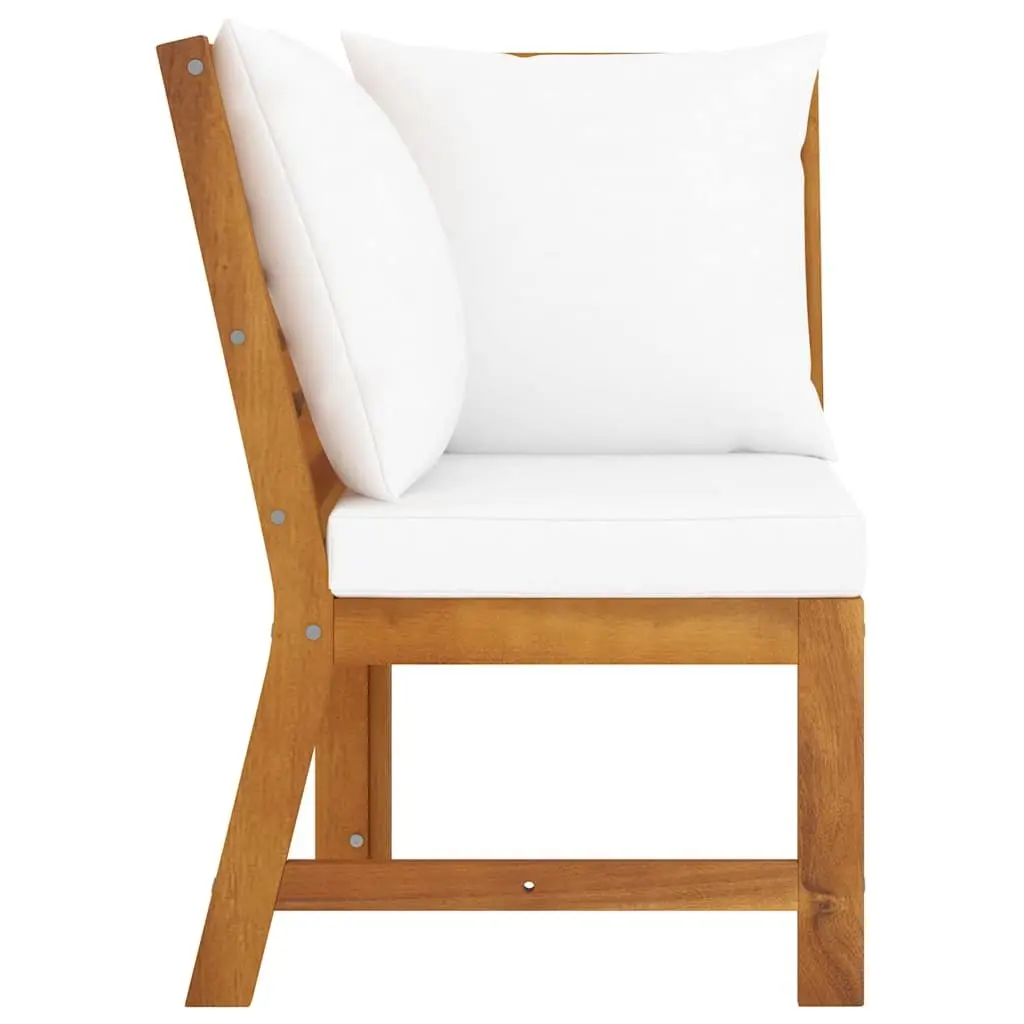 Sectional Corner Sofa Lounge Seat Acacia Wood Outdoor Patio Garden Unit Brown