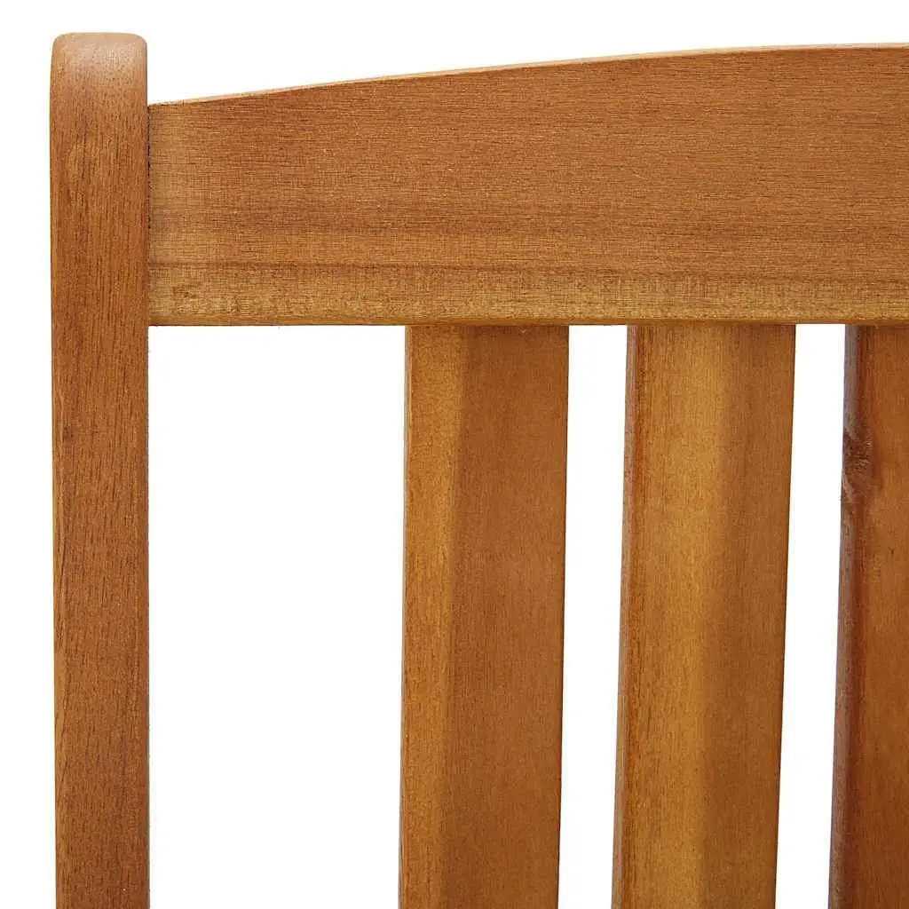 Outdoor Garden Chairs Set 4 pcs Brown Solid Acacia Wood Seating