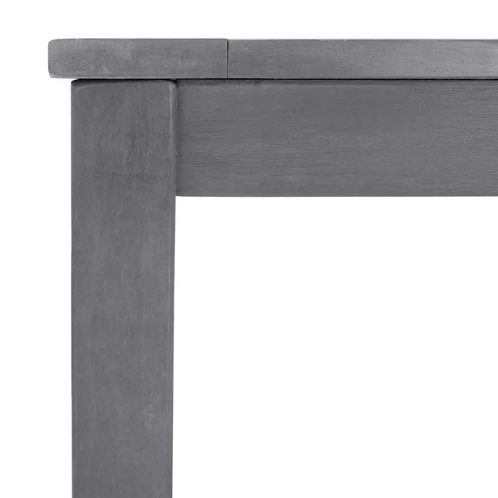 Garden Dining Table Solid Acacia Wood Outdoor Furniture 140x80x74cm Grey Wash