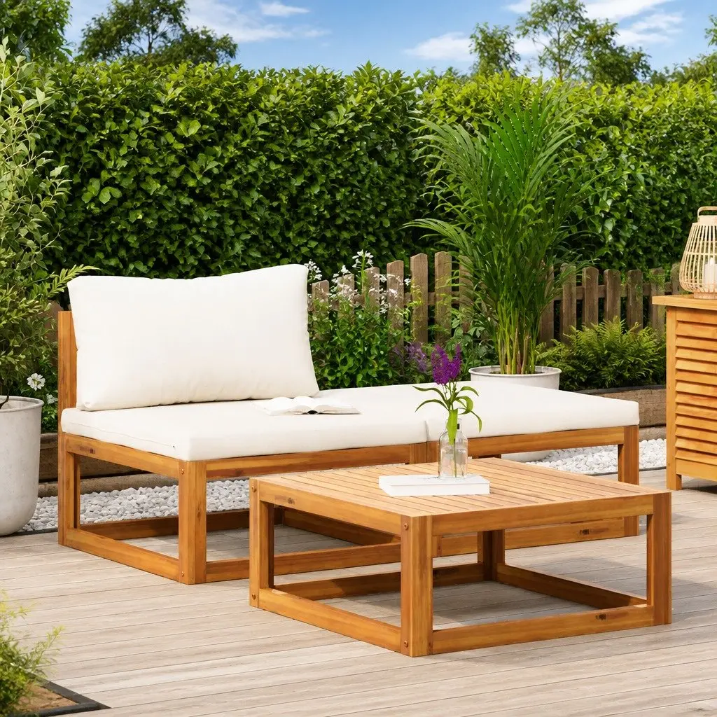 3-Piece Outdoor Lounge Set with Coffee Table