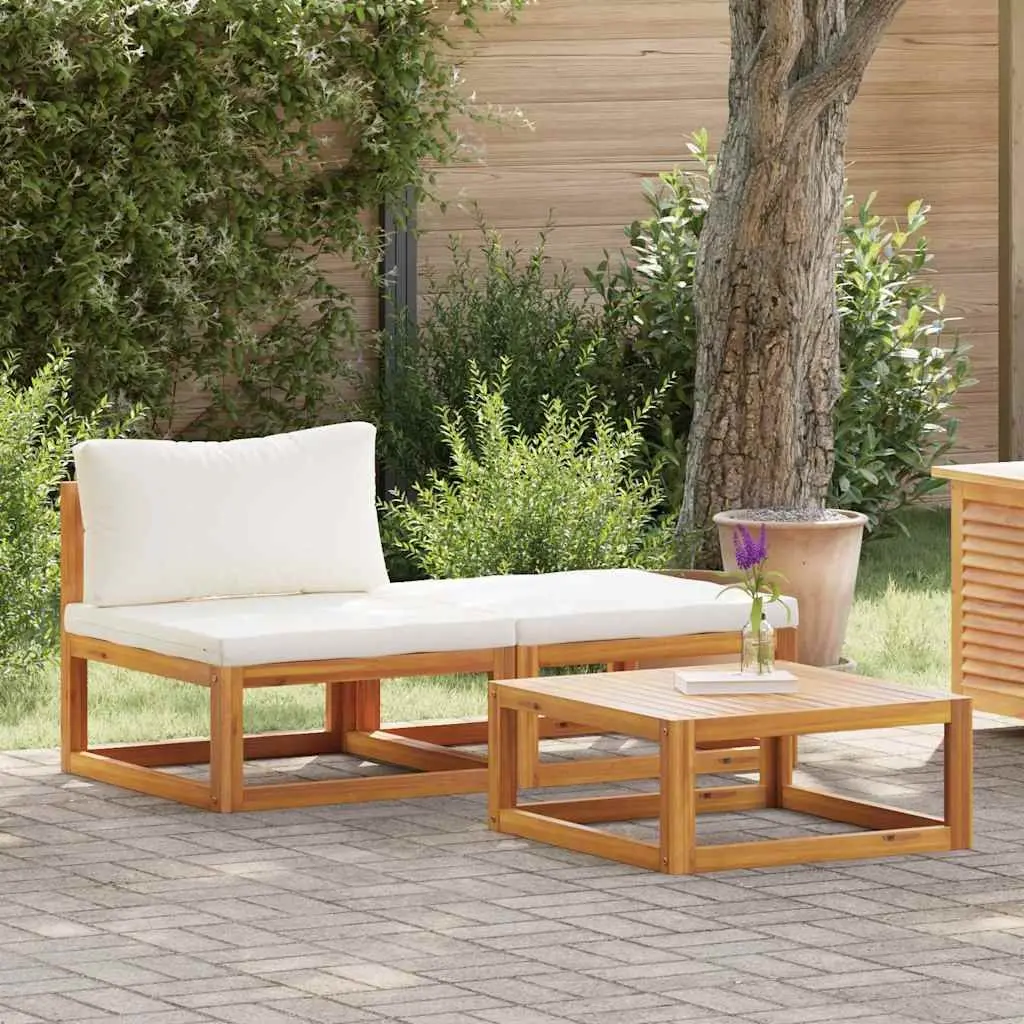 3-Piece Outdoor Lounge Set with Coffee Table
