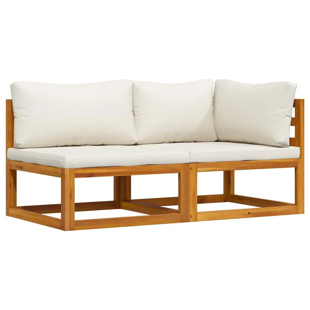 Outdoor Sectional Sofa Set Corner Middle Modular 2 Piece White
