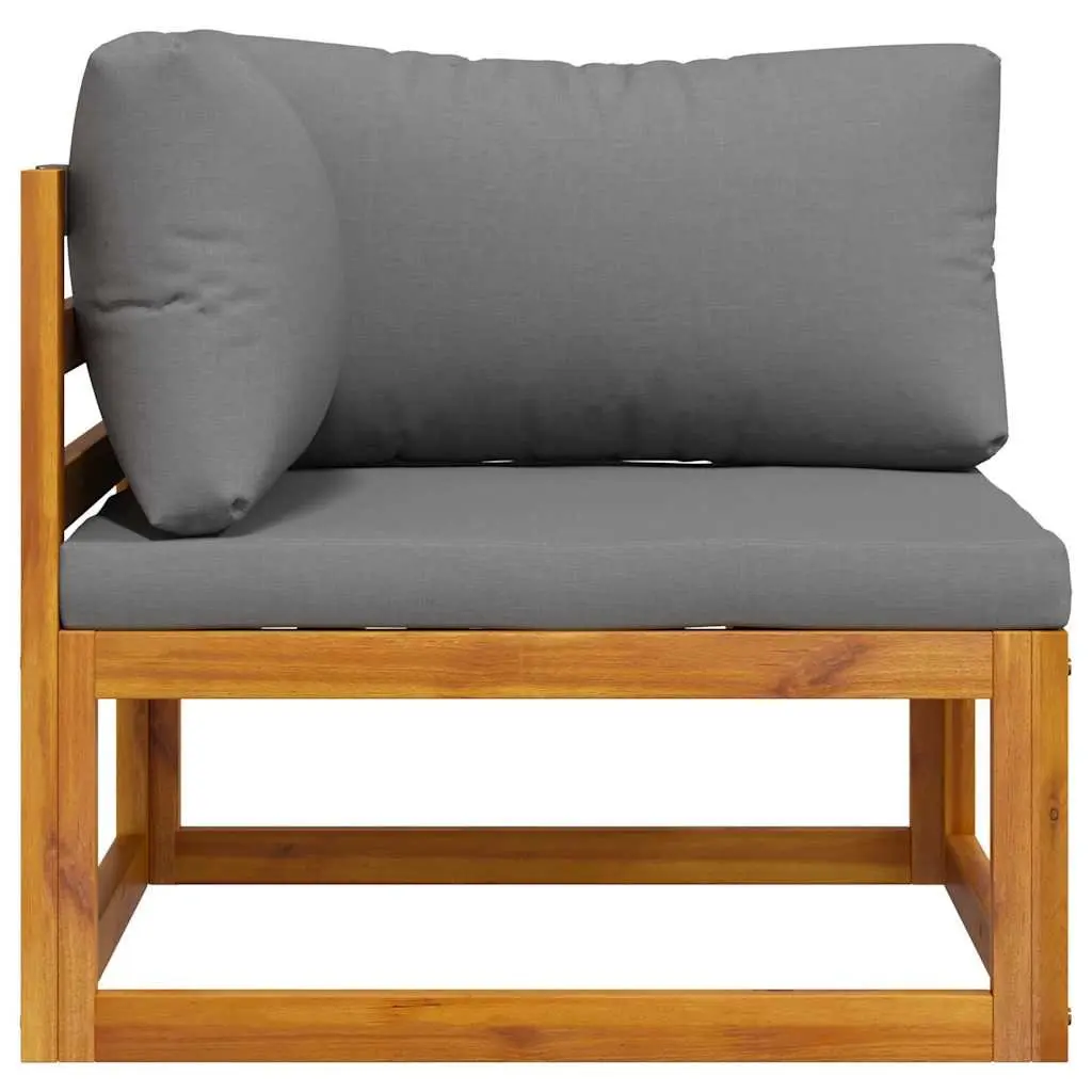 Outdoor Sectional Corner Sofa Dark Grey Cushion Garden Patio Furniture
