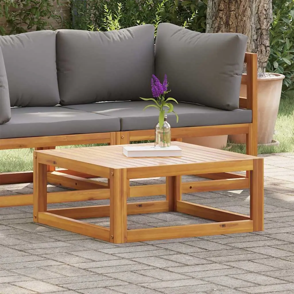 Outdoor Coffee Table 68x68x29 cm Brown Wooden Patio Garden Furniture Slatted