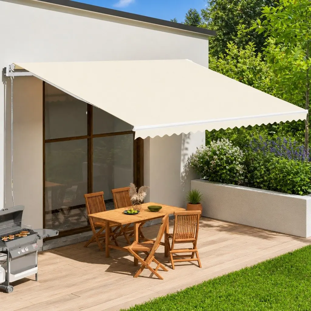 Awning Replacement Fabric Cream 5x3.5 m Polyester Sunshade