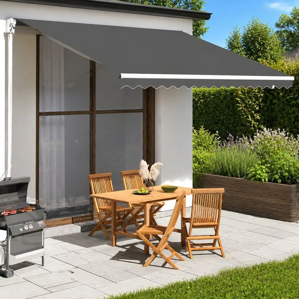 Awning Replacement Fabric UV-Resistant Polyester 4x3.5m Anthracite