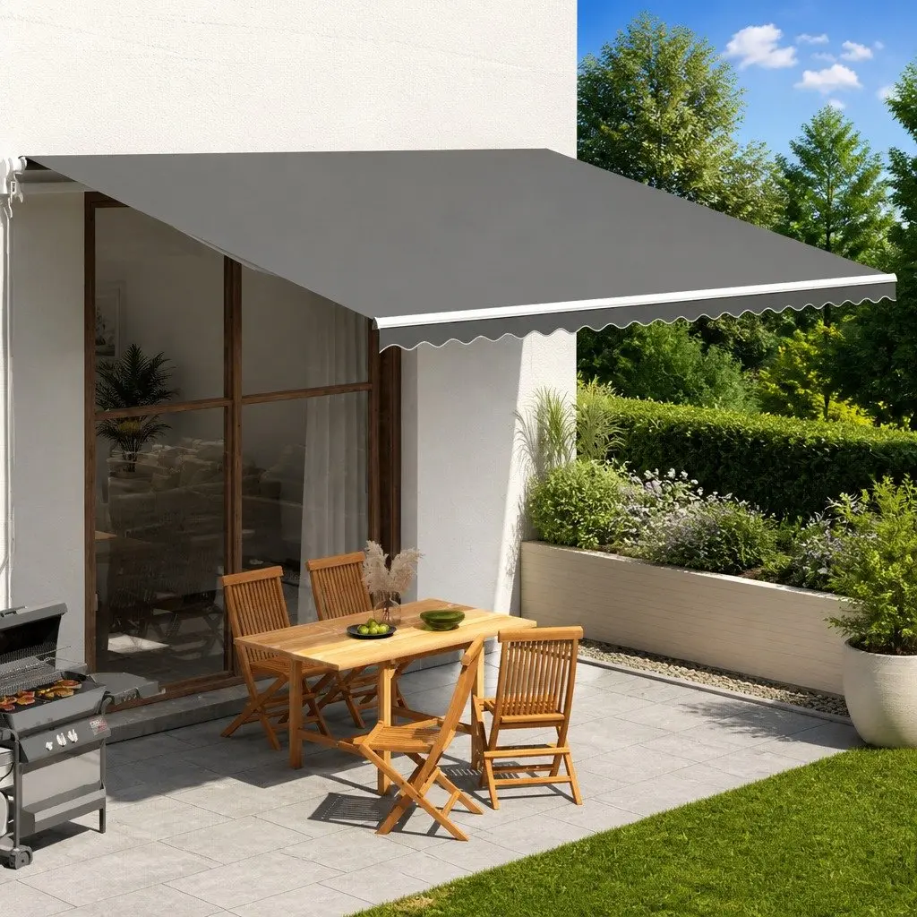 Awning Replacement Fabric Sunshade Cover 5x3.5m Anthracite