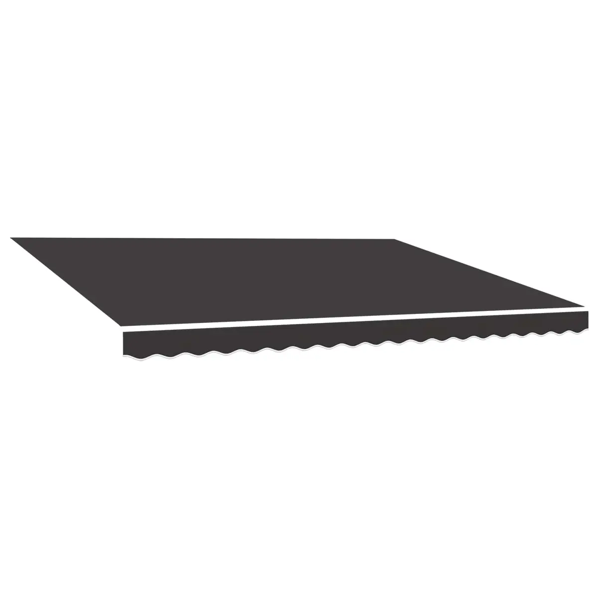 Awning Replacement Fabric Sunshade Cover 5x3.5m Anthracite