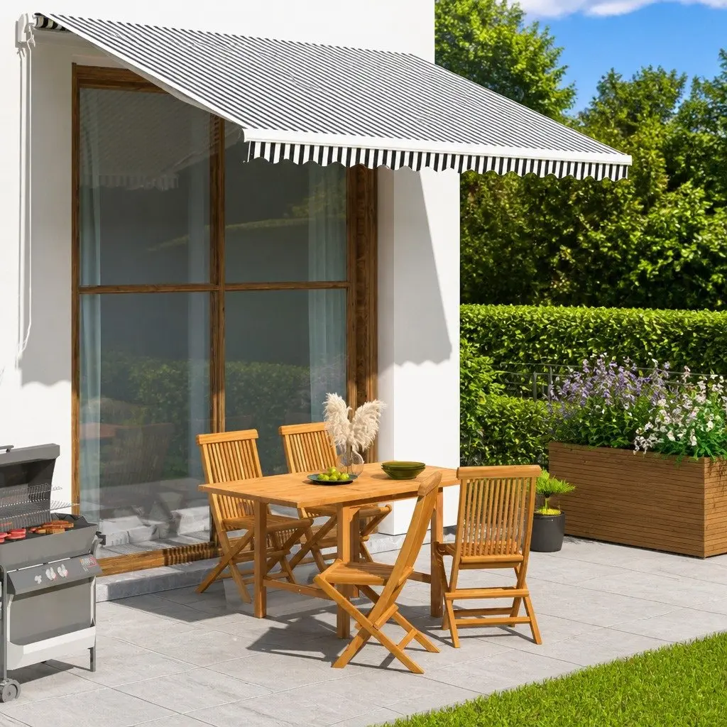 Awning Replacement Fabric 3.5x2.5m UV Resistant Anthracite White Garden Shade