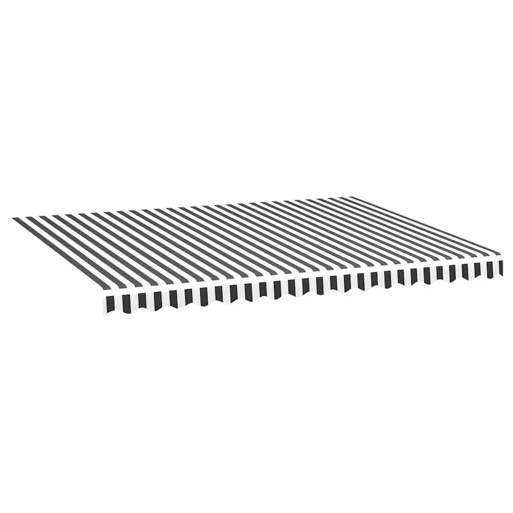 Awning Replacement Fabric 4x3m Anthracite White Patio Sunshade Garden Canopy Top